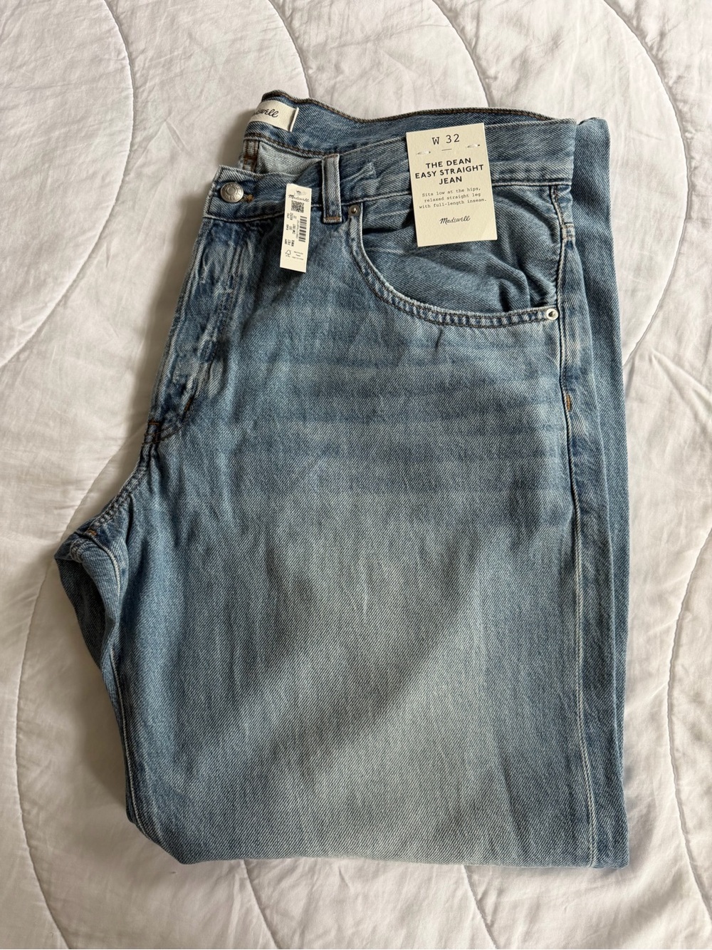 Madewell Men's Straight Jeans - Light Blue Wash
